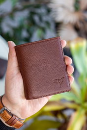 Zoozie Bags Dortmund - Tan v2 Cartera Hombre Piel Auténtica Bloqueo RFID Tostado